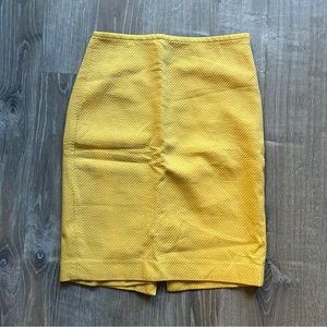 The Limited Yellow Textured Pencil Skirt
